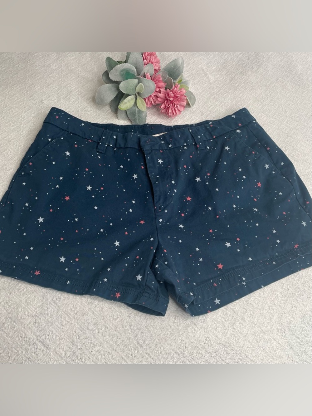 Magellan Outdoors Navy Star-Print Women’s Shorts~‎ Size 16 Summertime